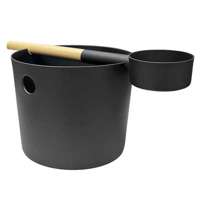 KOLO Bucket & Ladle - Black - Pure Aura Saunas 